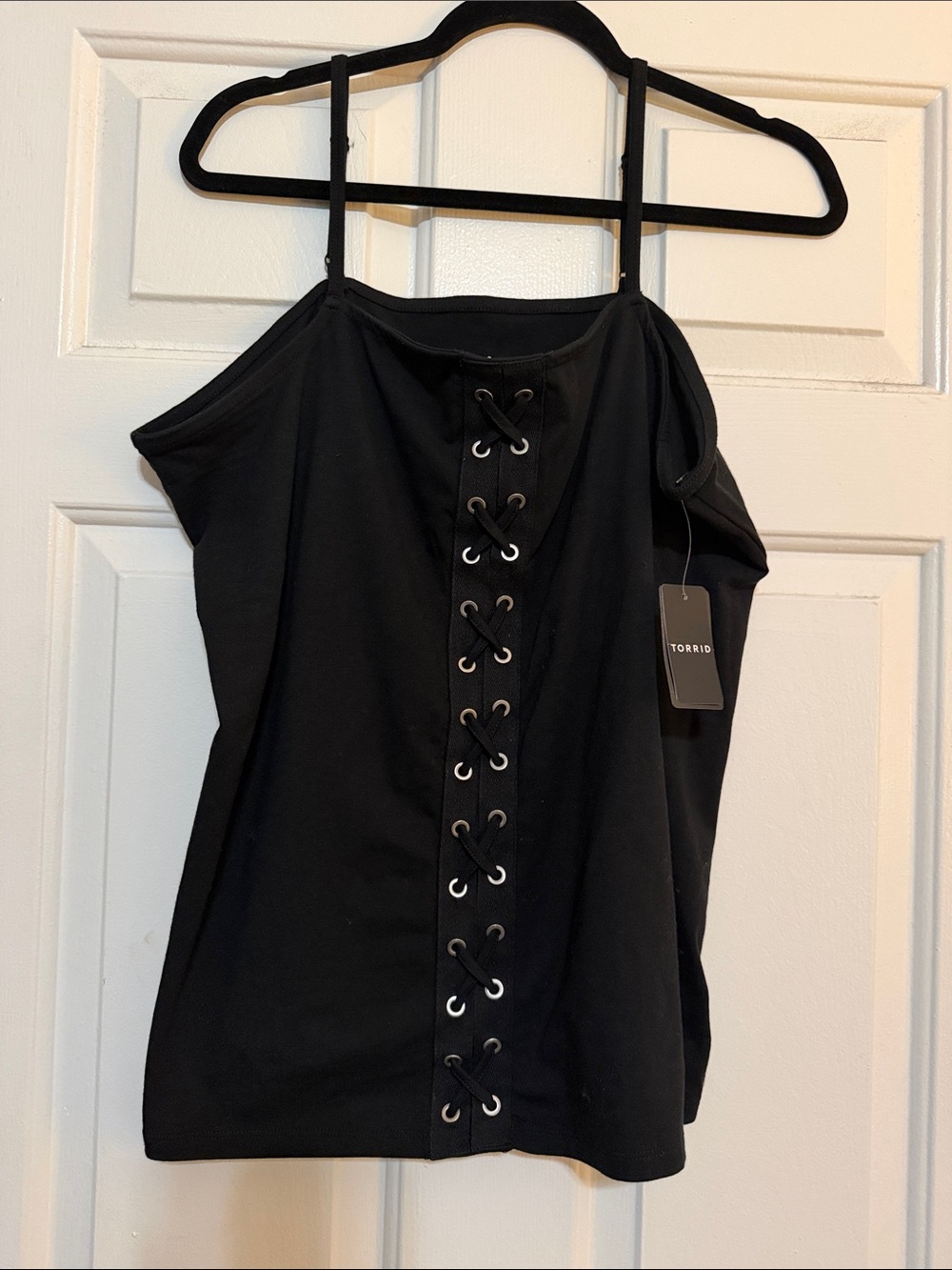 torrid Deep Black Lace-Up Cami